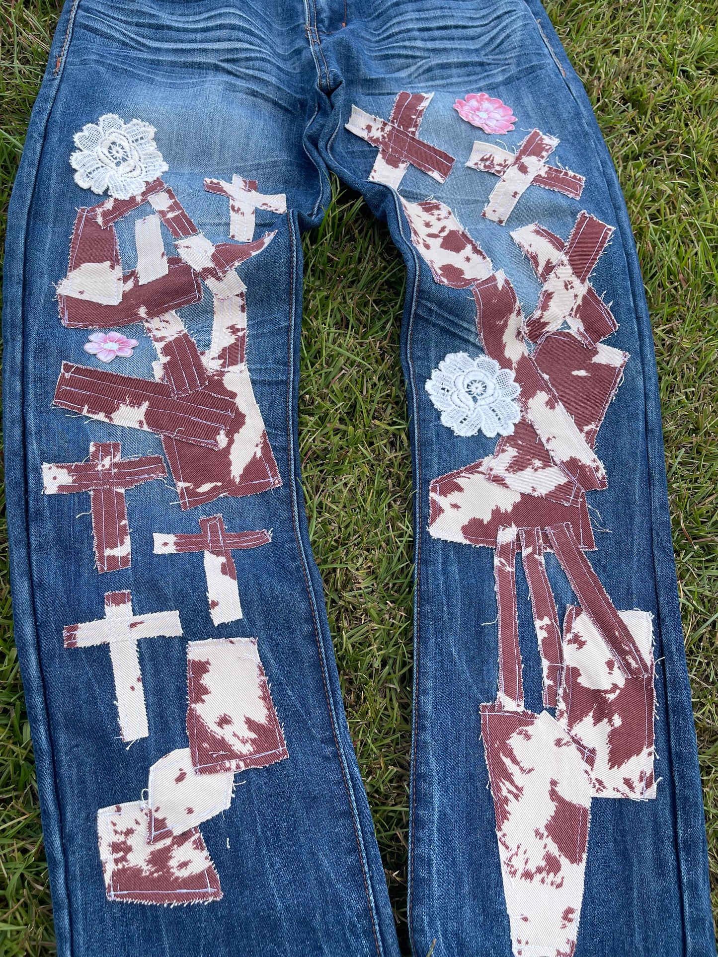 1/1 Cut & Sew Patchwork Jeans 33x32