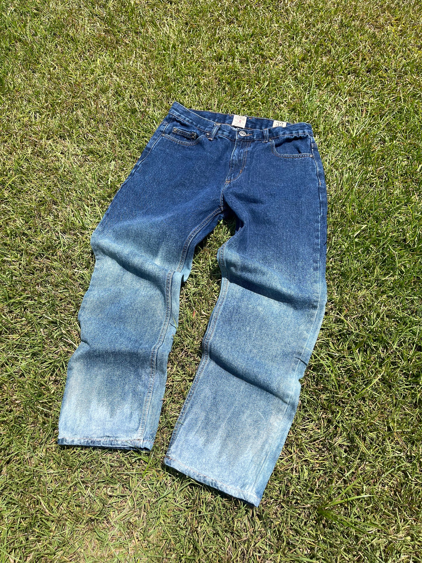 1/1 bleached/painted Jeans 32x30