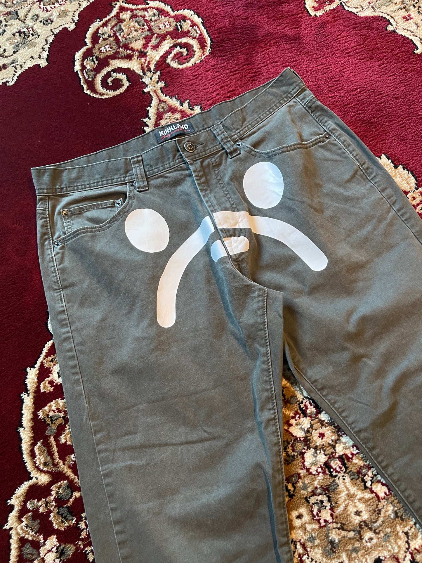 BOOTLEG 1/1 sad face bape pants (34x32)